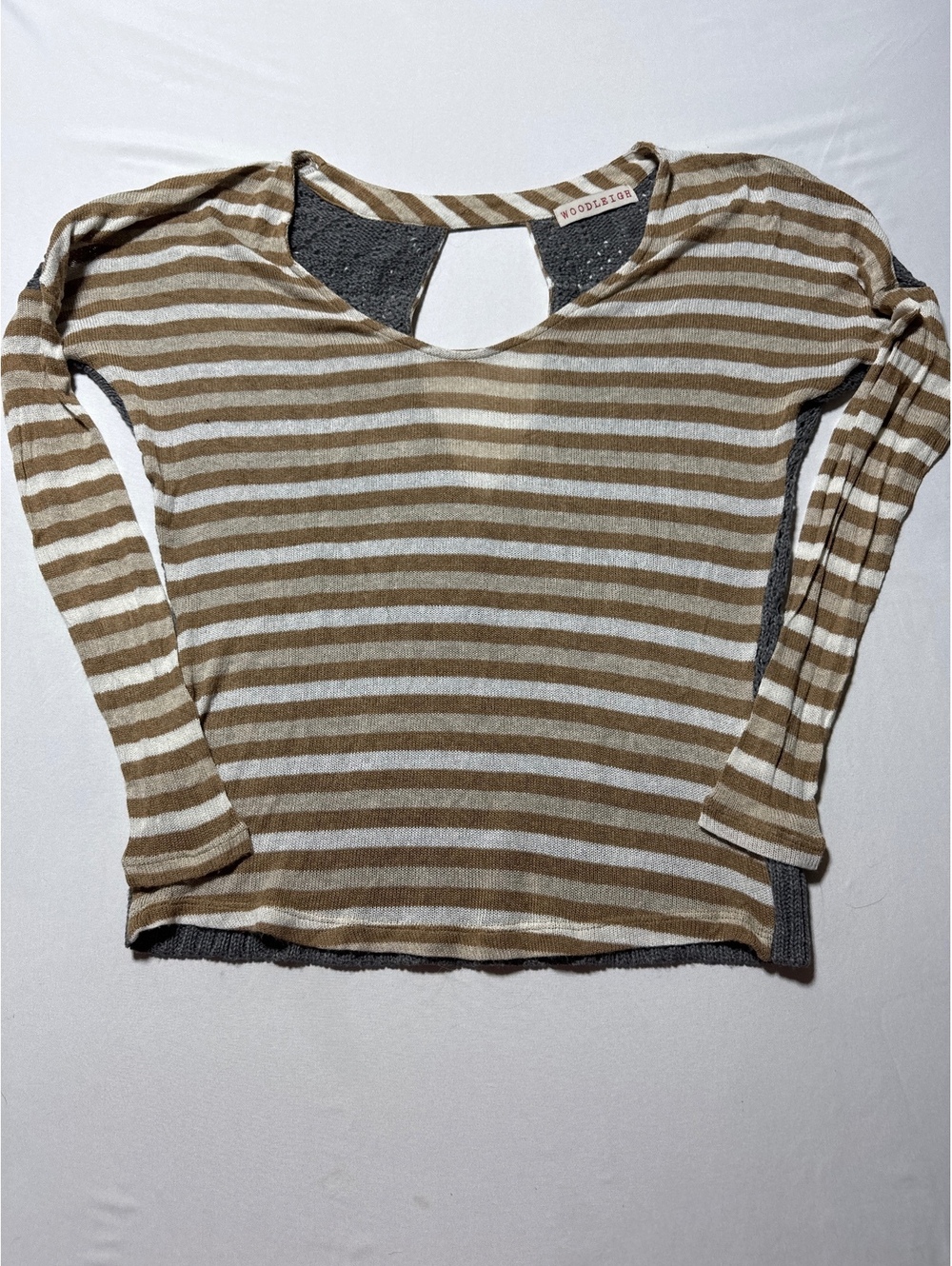 Woodleigh Two-Tone Striped Knit Sweater – Cozy Meets Quirky!